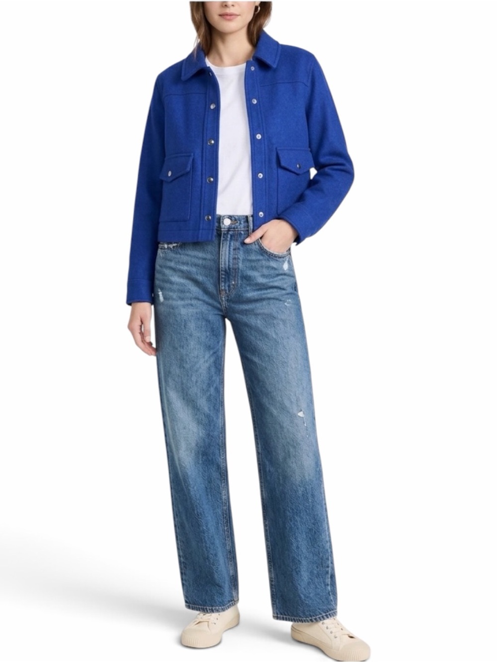 Joie Cobalt Blue cropped Jacket